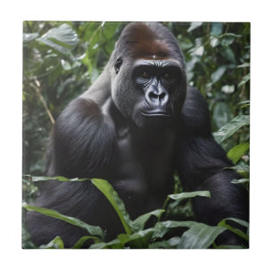 De Midnight Gorilla King: Monarch van het bos Tegeltje