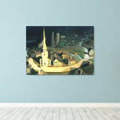 De Midnight Ride van Paul Revere Canvas Afdruk (Insitu (Houten vloer))