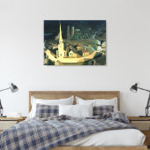 De Midnight Ride van Paul Revere Canvas Afdruk (Insitu (Slaapkamer))