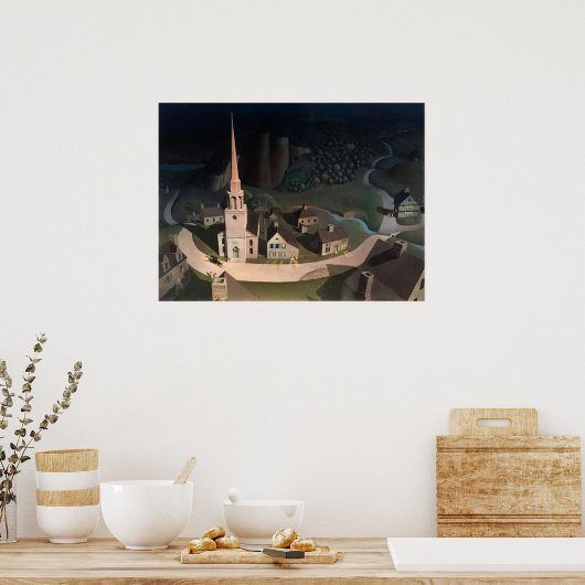 De Midnight Ride van Paul Revere Poster (Keuken)