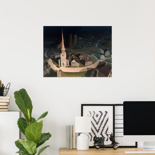 De Midnight Ride van Paul Revere Poster (Thuiskantoor)