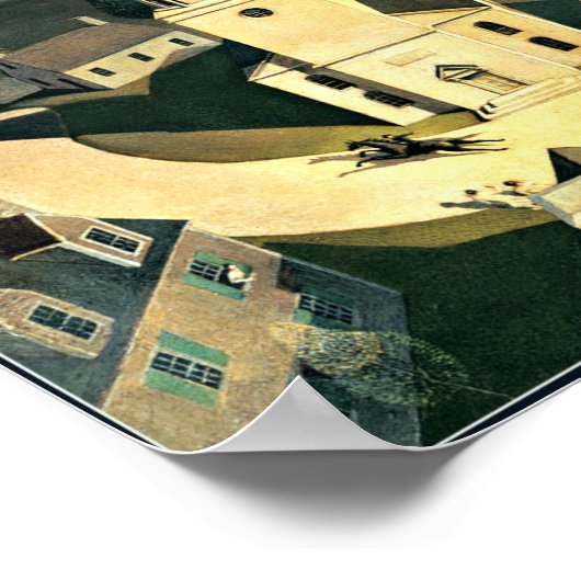 De Midnight Ride van Paul Revere Poster (Hoek)