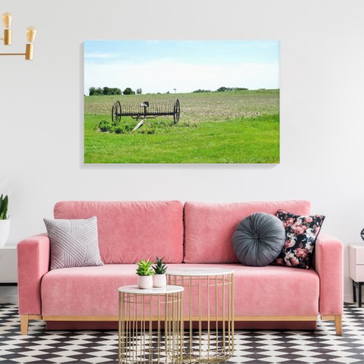 De Midwesten, Boerderij fotografie Canvas Afdruk (Insitu (Woonkamer))