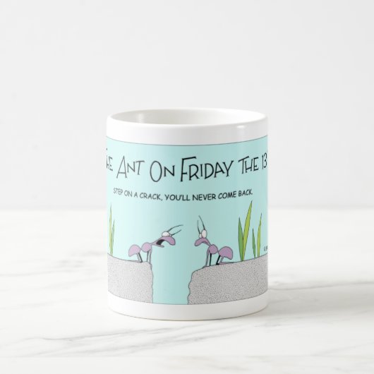 De mier op vrijdag de 13de koffiemok (Center)