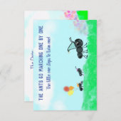 De mieren gaan één na één uitnodiging marcheren (Voorkant / Achterkant)