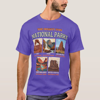 De Mighty Five Nationale Parken Outdoor Wandelen K T-shirt