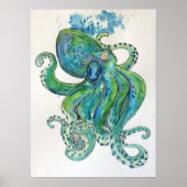 De Mighty Green Kraken Poster (Voorkant)