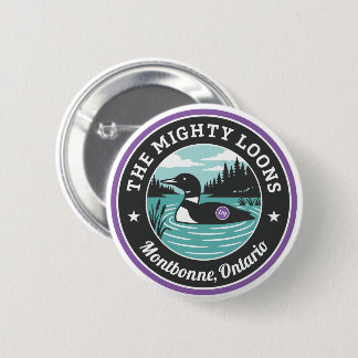 De Mighty Loons Paarse Knop Ronde Button 5,7 Cm