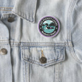 De Mighty Loons Paarse Knop Ronde Button 5,7 Cm (In situ)