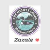 De Mighty Loons Paarse Sticker (Vel)