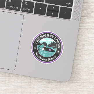 De Mighty Loons Paarse Sticker