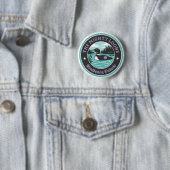 De Mighty Loons Teal Knop Ronde Button 5,7 Cm (In situ)