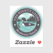 De Mighty Loons Turquoise Sticker (Vel)