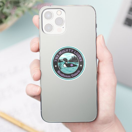 De Mighty Loons Turquoise Sticker (Telefoon)