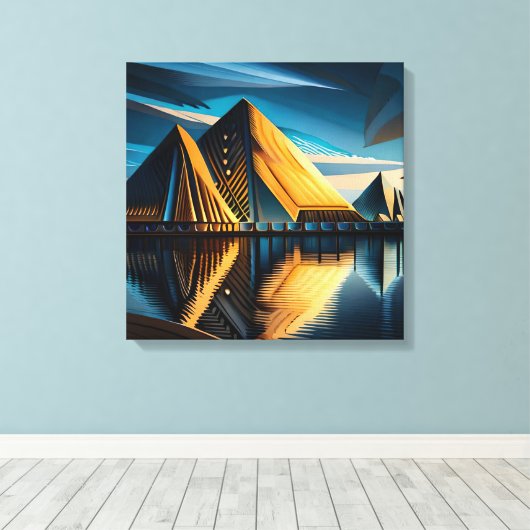 De mijlpaal van Atlantis Canvas Afdruk (Insitu (Houten vloer))