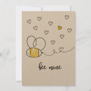 De Mijn Leuk Valentijn van de Bij van kraftpapier Feestdagenkaart