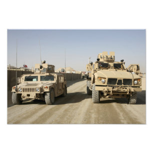 De mijnbestendige hinderlaag is beschermd foto afdruk