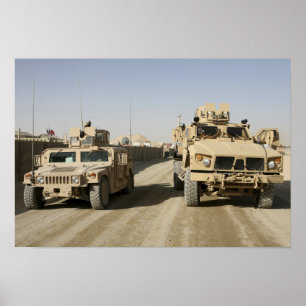 De mijnbestendige hinderlaag is beschermd poster