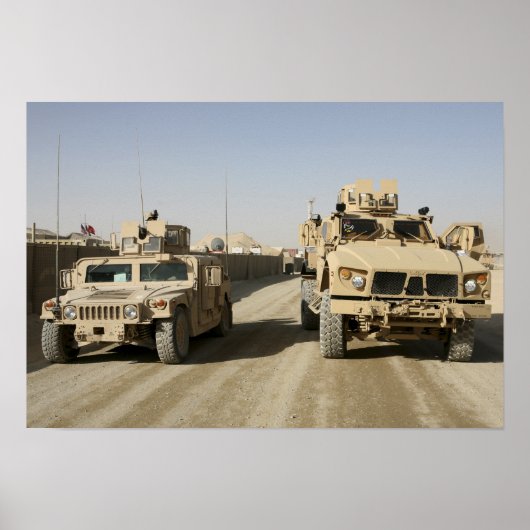 De mijnbestendige hinderlaag is beschermd poster (Voorkant)