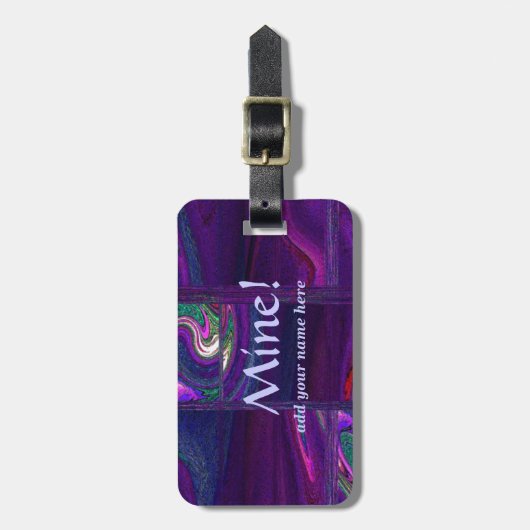 De mijne!_ bagagelabel (Voorkant verticaal)