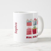 De mijne, de mijne, de mijne grappige kerstcadeaus grote koffiekop (Voorkant rechts)