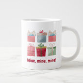 De mijne, de mijne, de mijne grappige kerstcadeaus grote koffiekop (Rechts)