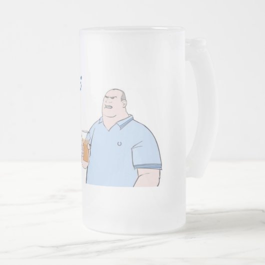 de mijne is een pint matglas bierpul (Voorkant rechts)