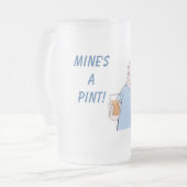 de mijne is een pint matglas bierpul (Voorkant links)