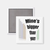 De mijne is groter dan de jouwe magneet (Voorkant / Achterkant)