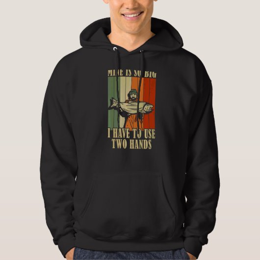 De mijne is zo groot dat ik twee handen moet gebru hoodie (Voorkant)