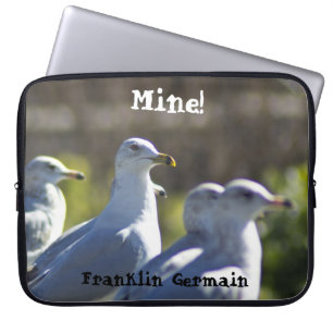 De mijne! Zeemeeuw op een spoor Laptop Sleeve
