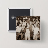 De mijnwerkers vierkante button 5,1 cm (Voorkant /achterkant)