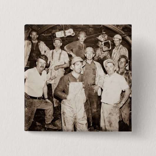 De mijnwerkers vierkante button 5,1 cm (Voorkant)