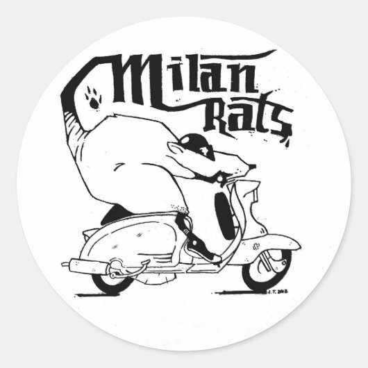 De Milan Rats Sticker (Voorkant)