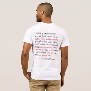 De milieuclausule van de Amerikaanse grondwet Mann T-shirt
