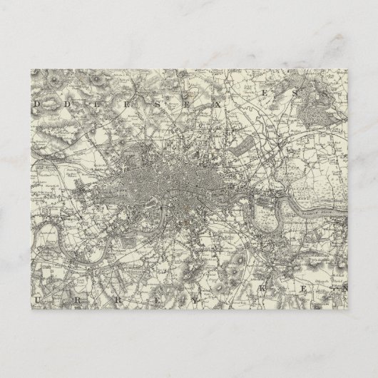 De milieus van Londen Briefkaart (Voorkant)