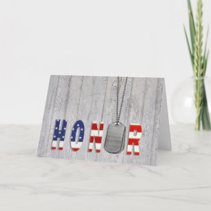 De militaire Eer van de Labels van de Hond Bedankkaart