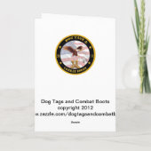 De militaire Kerstkaart van de Zeeman van de Feestdagen Kaart (Achterkant)