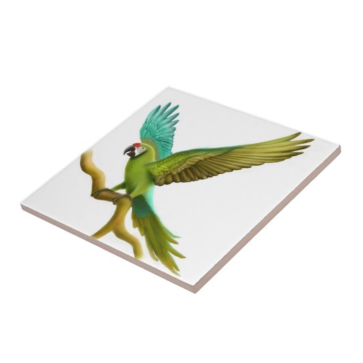 De militaire Macaw Parrot Tile Tegeltje (Zijkant)