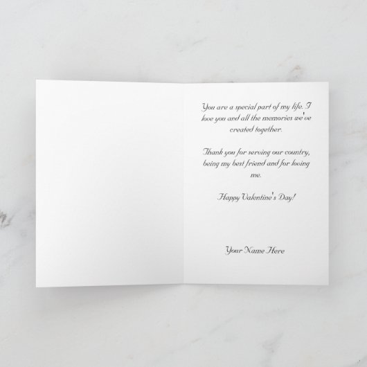 De militaire Mariene Kaart van de Valentijnsdag (Binnen)