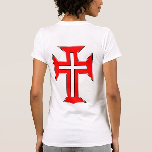 De militaire orde van het kruis van Christus achte T-shirt (Achterkant)