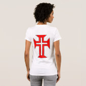 De militaire orde van het kruis van Christus achte T-shirt (Achterkant volledig)