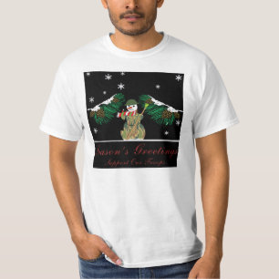 De militaire sneeuwman t-shirt