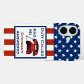 De militaire veteranendienst van [Patriottisch Ame Case-Mate iPhone Case (Achterkant (horizontaal))