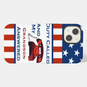 De militaire veteranendienst van [Patriottisch Ame iPhone Hoesje (Achterkant horizontaal)