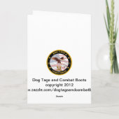 De militaire Vrolijke Vrede van Kerstmis op de Feestdagen Kaart (Achterkant)