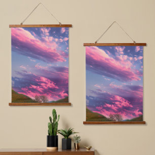 De miljoenen schaduwen van roze hangend wandkleed
