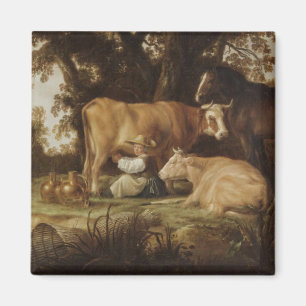 De Milkmaid Aelbert Cuyp Magneet