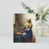 De Milkmaid, Jan Vermeer Briefkaart (Staand voorkant)