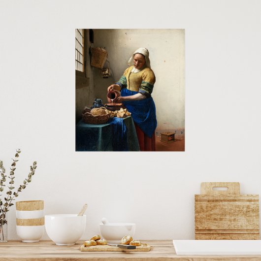 De Milkmaid, Jan Vermeer Poster (Keuken)